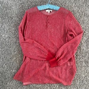 Polka dot silk blouse